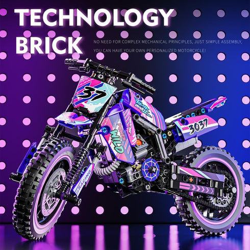Mesiondy Motorcycle Building Block Set, 476 PCS Collectible Display Model, Motorbike Toy Collection for Ages 6+
