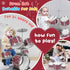Set 3-5 4-6 5-7 Kids Drum for Toddlers Musical Jazz Drum with Stool Toys for Boys Girls Birthday, Red