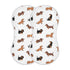 WELLDAY Muslin Baby Burp Cloths Set of 4, Soft Absorbent Cute Dogs Dachshunds