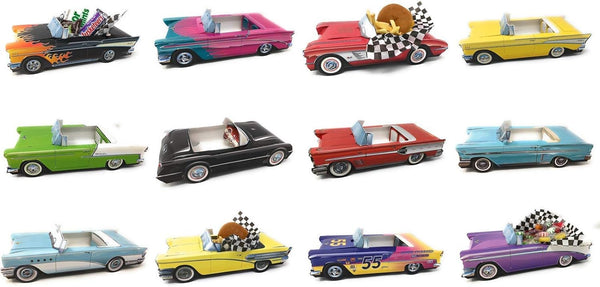 12 Classic Car Party Food Boxes with Wax Paper - 1950's GM