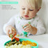Grabease Baby Spoons and Toddler Utensils, BPA-Free & Phthalate-Free, 2 Sets, Mint and Orange