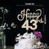 LINGTEER Happy 43rd Birthday Gold Rhinestone Cake Topper - Cheers to 43 Years Old Anniversary Party Cake Centerpieces