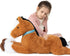 MaoGoLan Large 33" Horse Plush Stuffed Animal, Ridable Pony Plush Toy for Kids Girls, Tan