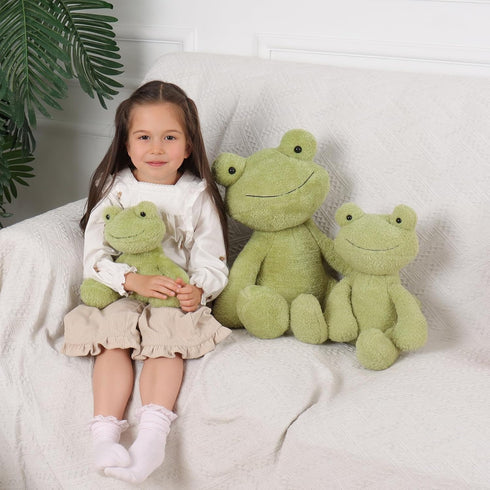 Apricot Lamb Toys Plush Velvet Frog Stuffed Animal, Soft Cuddly Perfect for Child (8.5 Inches)