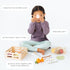 Set 21-Piece 2 3 4 Pearhead Wooden Play Food Pretend Kitchen Toy, Cutting Fruits & Veggies, FSC-Certified, Farmers