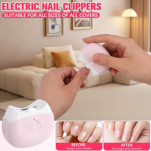Generic 2026 Trimmer 2 Trimmer New Electric Nail Clippers, Automatic Nail with LED Light & Speeds with Nail Scraps