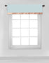 Bacati Paisley Sophia Aqua/Coral Rod Pocket Window Valance