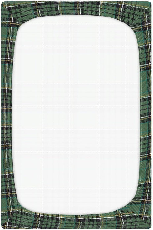 Emelivor Tartan Buffalo Plaid Green Toddler Crib Sheets for Boys Girls Soft Nursery Bedding Sheet Crib Mattress Sheets