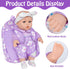 12" Backpack Carrier,12 Inch 3+ UZIDBTO Baby Doll with Flower Pattern Realistic Baby Dolls with Clothes and Accessories