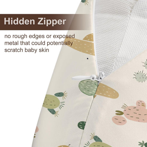 KuphiL10C Western Cactus Pattern Nursing Pillow Cover, Unisex Removable Breastfeeding Pillowcase Slipcover for Baby