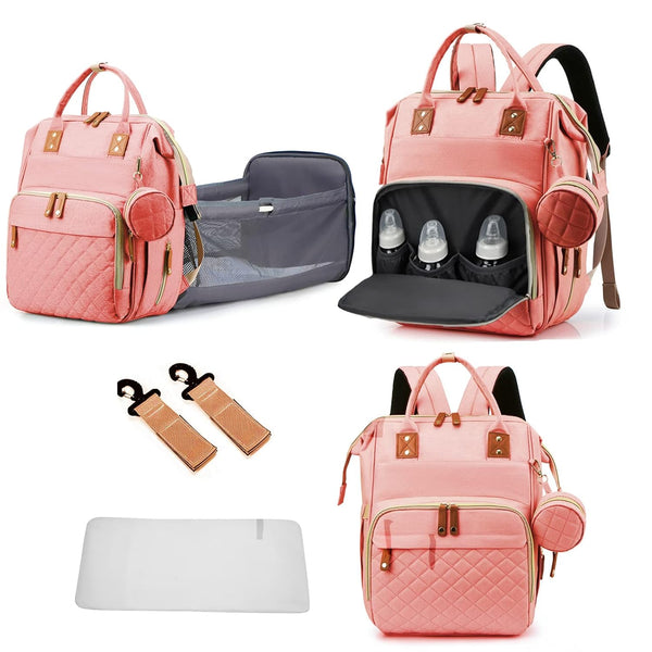 GurZinn Diaper Bag Backpack with Changing Station Portable 3 in 1 Multifunction