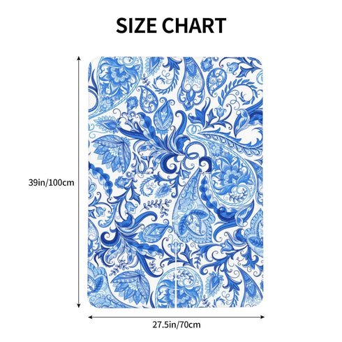 Hcpwzrf Blue White Floral Paisley Baby Car Seat Cover & Nursing Cover - Breathable Stretch Multi-Use Cover