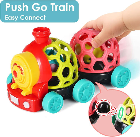 6-12 7 8 9 10 11 18 1 2 iPlay, iLearn Baby Toy Train, Infant Soft Cars for Month Boy, Musical Push N Go Truck, Toddler