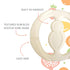 Lulyboo Silicone Baby Teething Ring, Soft Easy Grip Teether for Gums, 0-12 Months, Ivory