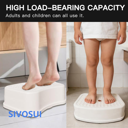 SIVOSUI Non-Slip Kids Step StoolSturdy Safe Toddler Step Stool for Bathroom Sink, Potty Training, Kitchen
