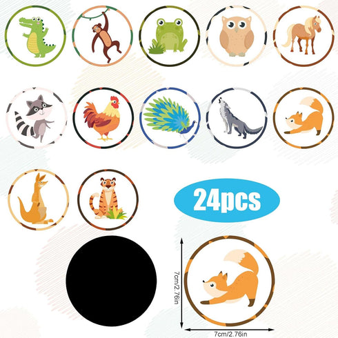 Gosknor 24pcs Potty Training Seat Magic Sticker, Reusable Potty Training Stickers Potty Stickers Training Toilet