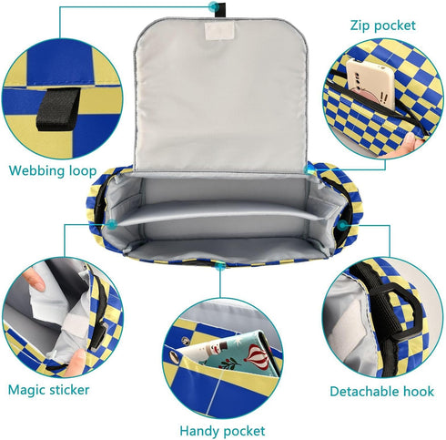 miaozhen Yellow and Blue Check stroller storage organizer stroller caddy bag infant bolsa para carreola accesorios para