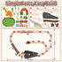 Set Set 2-4, Playset 3 4 5 6 Lehoo Castle Wooden Train - Dinosaur Train for Toddlers Wooden Train Track Railway Toys