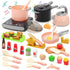 CUTE STONE Play Kitchen Accessories Set, Kids Cooking Toys Set with Play