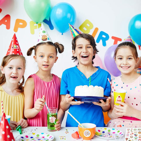 Happy Birthday Stickers, 10 Sheets, 300 Pcs for Kids Party Home Classroom Decoration