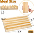 Set 8 Noamus of Wooden Domino Racks, Premium Natural Domino Trays, Solid Domino Tiles Holders Organizer for Mexican
