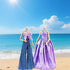 2 Sets Set 11.5 Inch E-TING Doll's Dream Outfits: Shiny Glitzy Gala Purple Dress and Bell-Bottom Jeans for Girl Doll