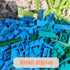 1000 Pieces Classic Building Bricks, 3 Stackable Base Plates 6.3" x 6.3" in Blue, Gray, and Green, Compatible with