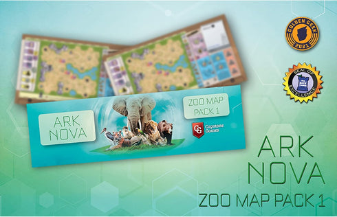 Ark Nova: Zoo Map Pack 1, Game Accessory Pack to Expand Your Collection with New Mechanics and Layouts
