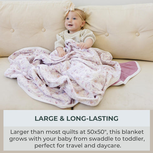 Premium Blossom Baby Blanket - Soft and Stretchy Quilt for Kids