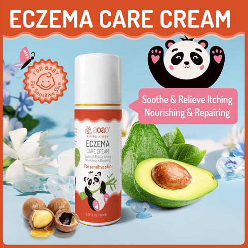 100ml/3.38oz Baby Eczema Cream for Kids, Eczema Therapy & Relief Body Lotion - Nourishing Skin Protectant, Soothes Dry