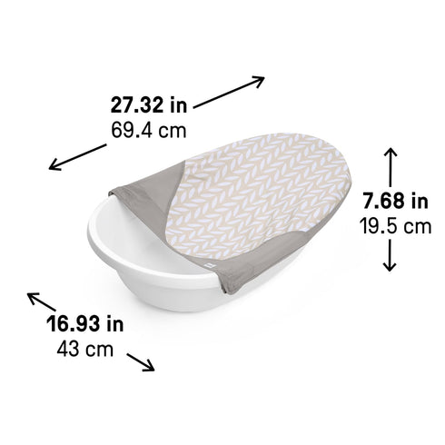 3-in-1 0M+ Ingenuity Sylvi Full Comfort Grow with Me Baby Tub, Newborn to Toddler Baby Bath Tub, Supportive Sling