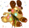 Glow Guards Christmas Reindeer Stuffed Animal - Light Up Music 15'' Night Light LED Glowing Singing Elk Plush Toy for
