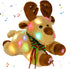 Glow Guards Christmas Reindeer Stuffed Animal - Light Up Music 15'' Night Light LED Glowing Singing Elk Plush Toy for