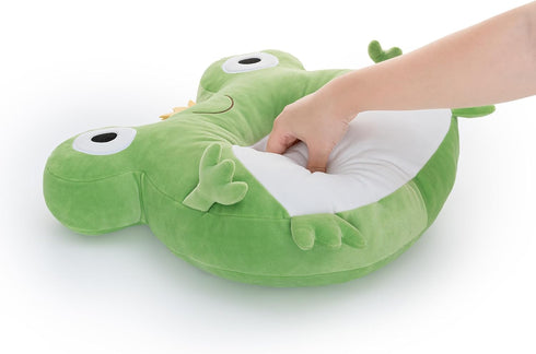 2PC (15+10Inches) Lazada Frogs Kids Pillow Toys Plush Pillows Soft Gifts for Toddler Green