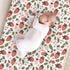 KuphiL10C Girls-16x32 Cartoon Strawberry Flowers Leaves Baby Changing Pad Cover,Unisex Fruits Nursery Diaper Changing