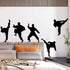Amaonm Creative Vinyl Sport Taekwondo Wall Decor, Player Silhouette Decals, Removable DIY Stickers, 17"x51"