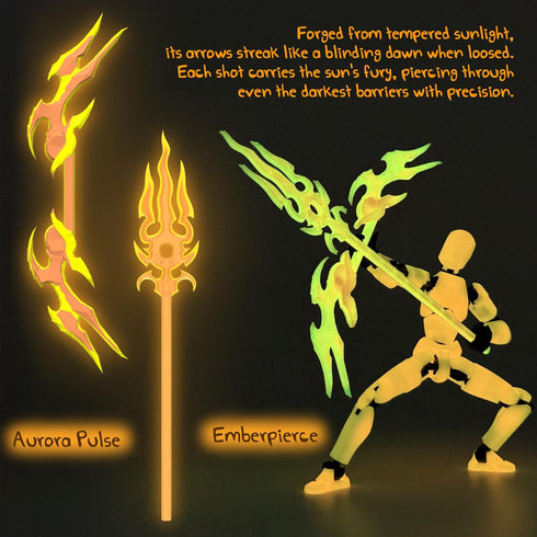 Deeplus 13 Set Dummy 13 3D 13 13 13 (3-Colors-A) Glowing Titan Action Figure Already Assembled, Printed Action Figures