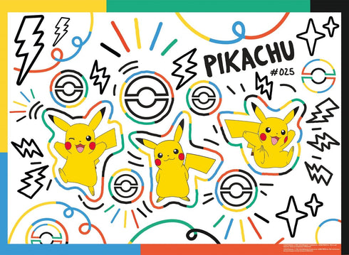 Buffalo Games 100 Piece Jigsaw Puzzle - Doodle Pikachu - Perfect for Game Nights - Finished Size 15.00 x 11.00