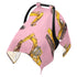 Mazeann Watercolor Yellow Excavator Car Seat Cover Baby Breathable Soft Infant Carseat Covers