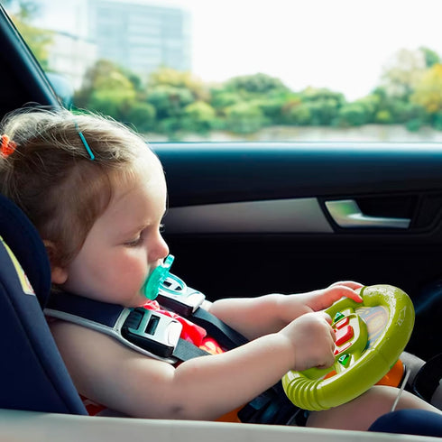 Lollipop Steering Wheel Car Seat Toy, Toddler Toy with Lights, Sounds, and Buttons for Young Adventurers