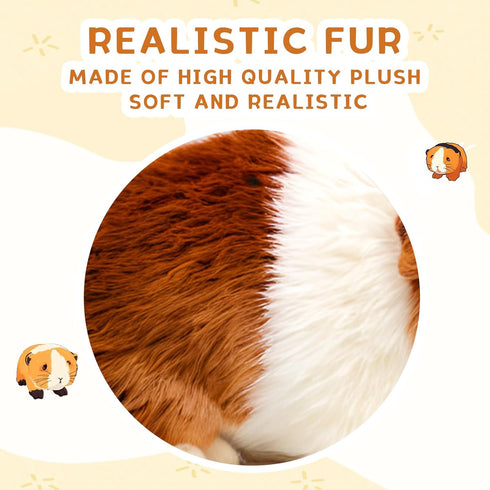 Mushplushies Guinea Pig Stuffed Animal, Cute Guinea Pig Plush for Kids, Realistic Stuffed Animals Small Live Animals