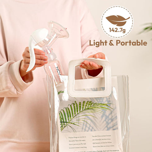 20mm 4oz, 17/18/19/20mm NCVI Manual Breast Pump for Breastfeeding Small Nipple, Silicone Soft Flange Single Hand Held