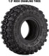 INJORA 1.0 Tires Soft Rubber Crawler Wheel Tires for 1/18 TRX4M, SCX24, Gladiator, Bronco, C10, 4PCS