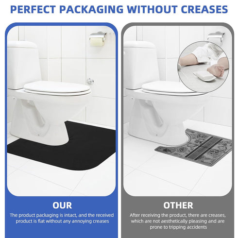 HBGOTL Commode Bathroom(4 Pack, Upgrade Round Potty Training Mats for Boys, Potty Training Toilet Rugs, Toilet Rugs u