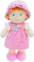 12" 1 2 3 June Garden Soft Dolly Emilia - Stuffed Soft Baby Doll Gift for Year Old Girls - Pink Dress