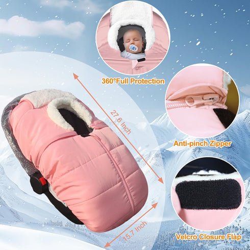Fairy Baby Winter Car Seat Cover for Babies Carseat Waterproof, Warm Car Seat Cover Baby Universal Winter Cover