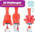 Set 24 18 Gamie Stacking Cups Game for Kids - Includes Cups, Fun Challenging Cards, and Water Timer - Family Games
