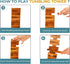BSIRI Wooden Tumbling Tower Family Game for Senior and Adult and Classic Stacking Party Block for Challenging Your