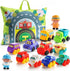 bessome Soft Rubber Toy Figure Car for 1 Year Old Boy with
