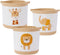 Tidelit 3-Piece Woven Baby Toy Baskets Laundry Hampers, Foldable Nursery Organizer for Toys